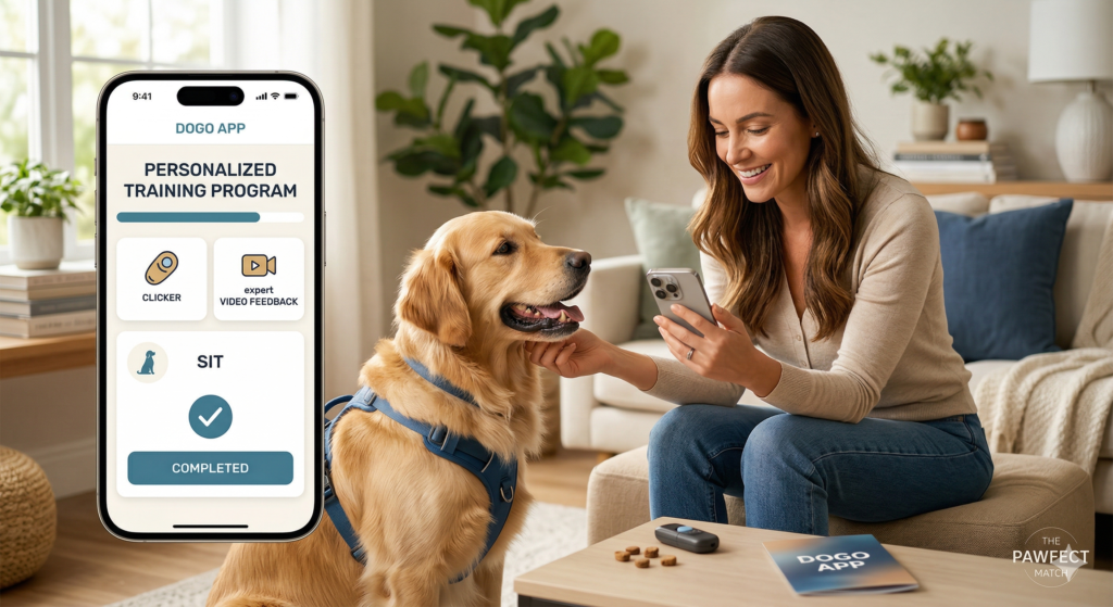train your dog using the dogo app, the easy way to control your dog