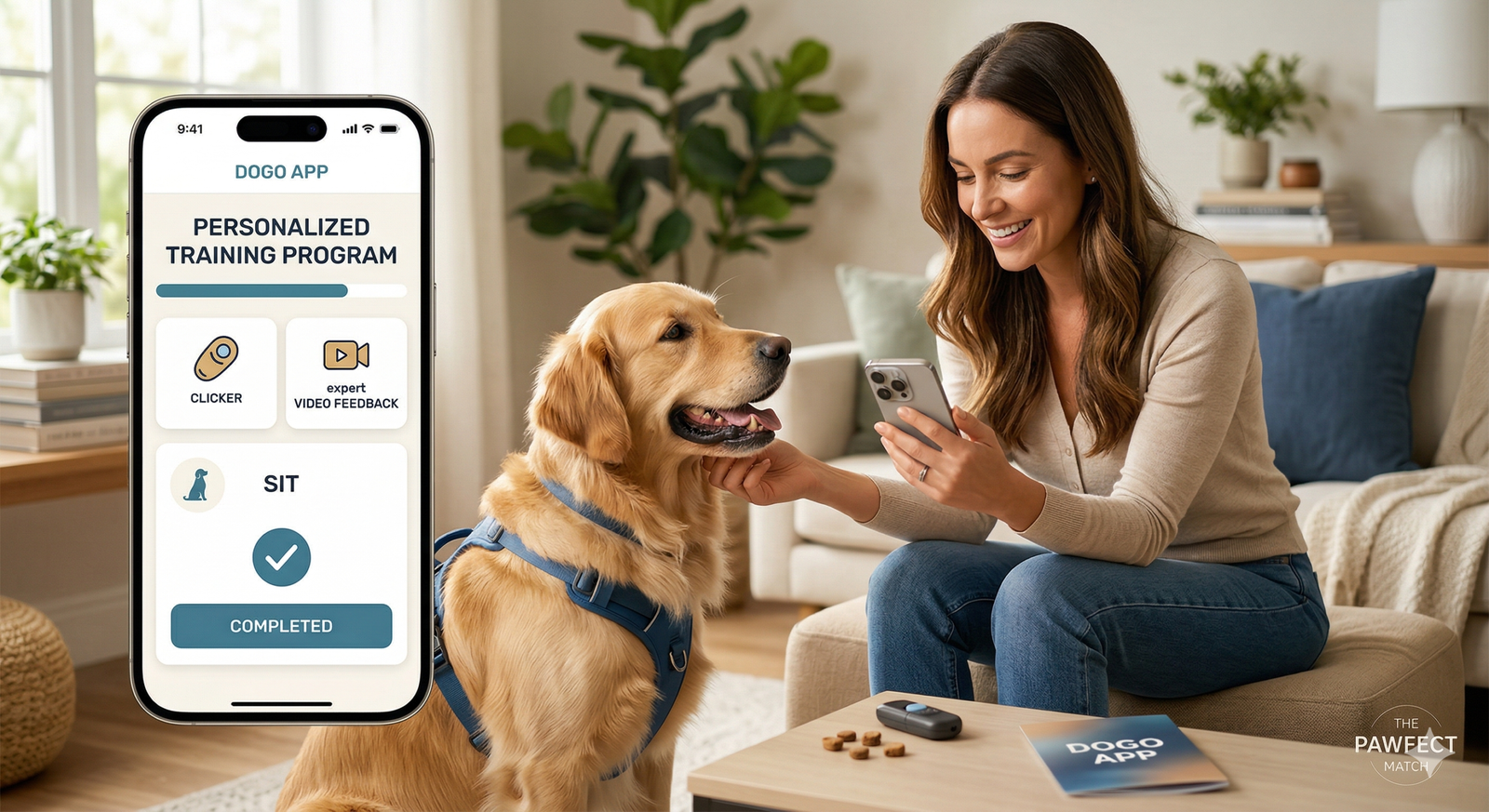 Training your dog at home with the Dogo app